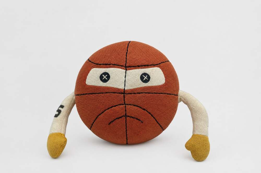 Pottery Barn Kids Basketball Plush 2008 Vintage PBK 12" Stuffed Toy Sports
